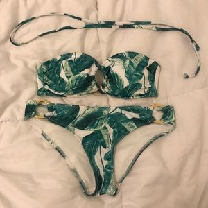 tropical leaves bikini